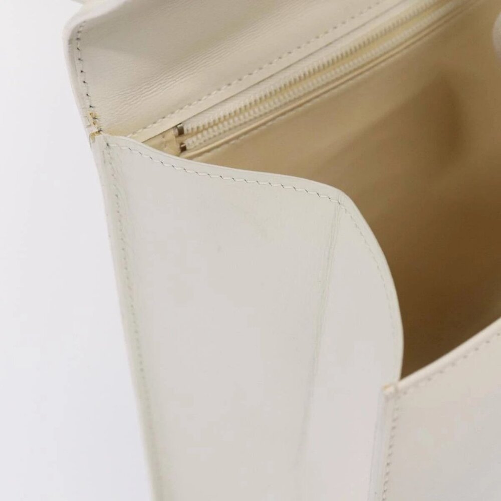 CELINE Shoulder Bag Leather 2way White Auth 83132 - Picture 13 of 16